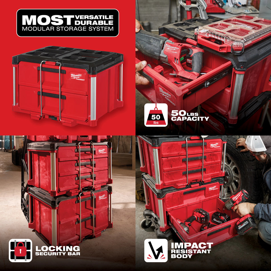 Milwaukee 48-22-8442, PACKOUT 2-Drawer Tool box
