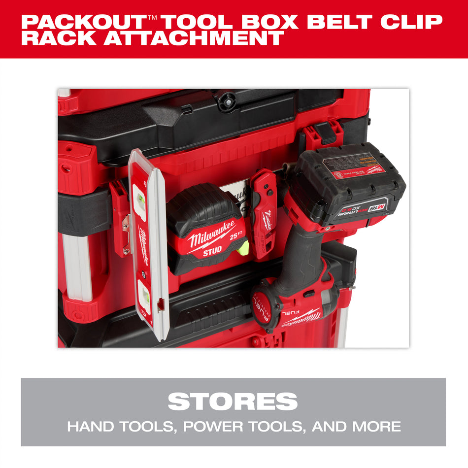 Milwaukee 48-22-8609, PACKOUT™ Tool Box Belt Clip Rack Attachment