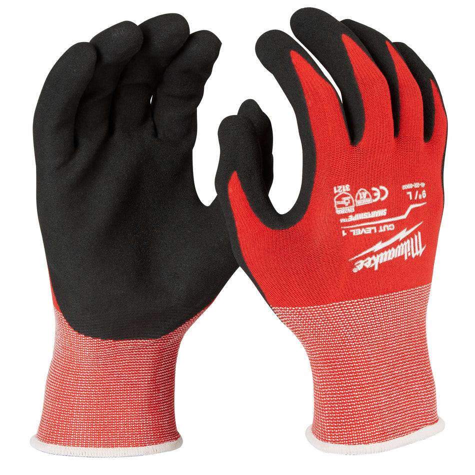 Milwaukee 48-22-8902B, Cut Level 1 Dipped Gloves 12 Pack- Large