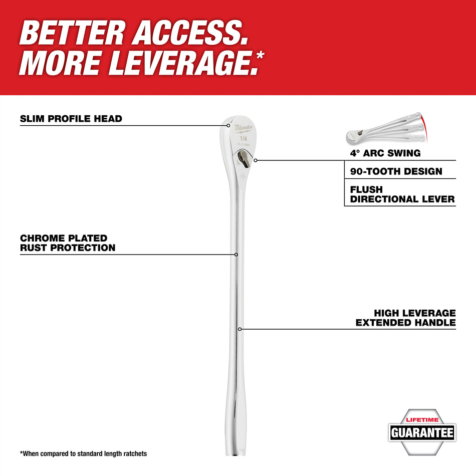 Milwaukee 48-22-9005, 1/4" Drive 9" Ratchet