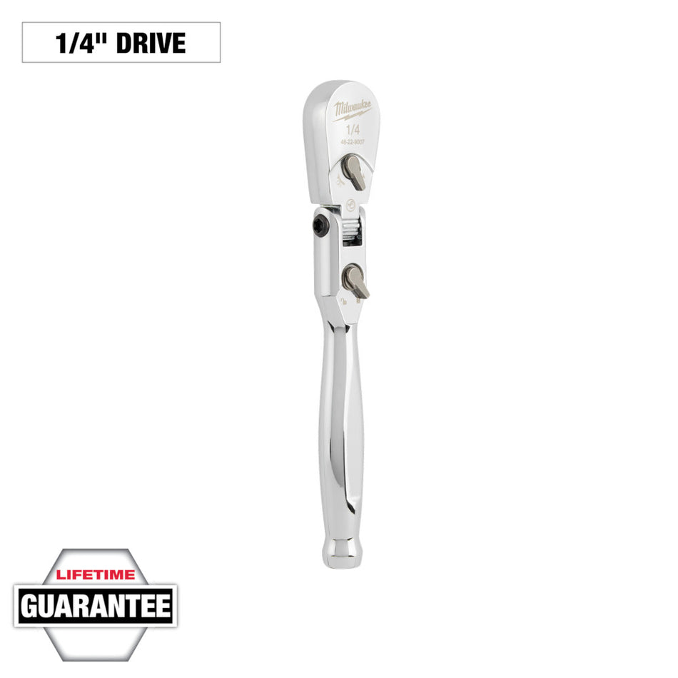 Milwaukee 48-22-9007, 1/4" Drive 6" Flex Head Ratchet