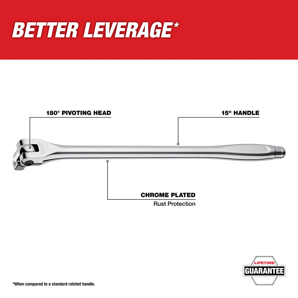 Milwaukee 48-22-9011, 1/2" Drive 15" Breaker Bar
