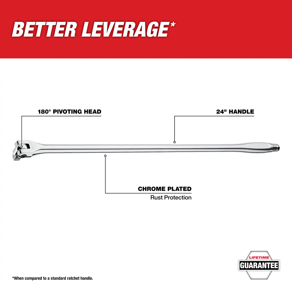 Milwaukee 48-22-9013, 1/2" Drive 24" Breaker Bar