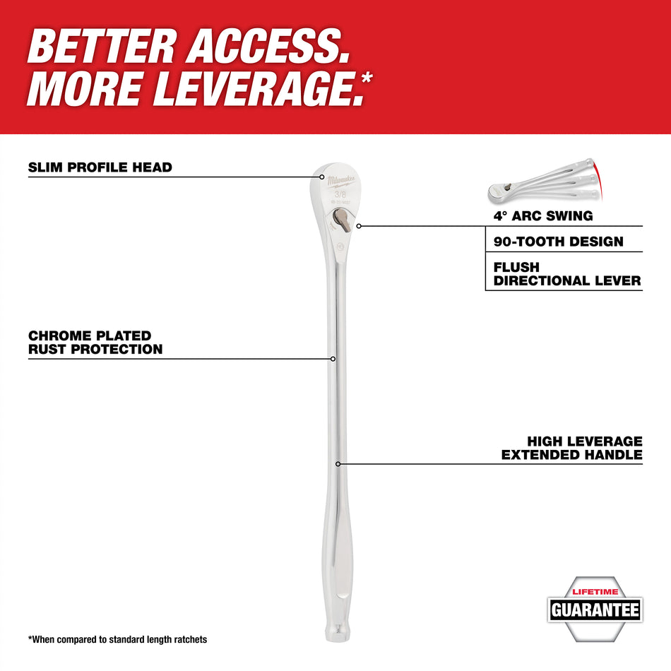 Milwaukee 48-22-9037, 3/8" Drive 12" Ratchet