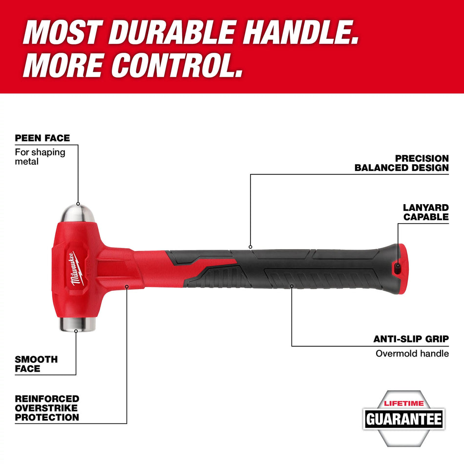 Milwaukee 48-22-9140, 16oz Dead Blow Ball Peen Hammer