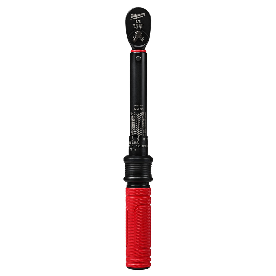 Milwaukee 48-22-9201, 3/8” Drive Click Torque Wrench (50-250 in·lbf)