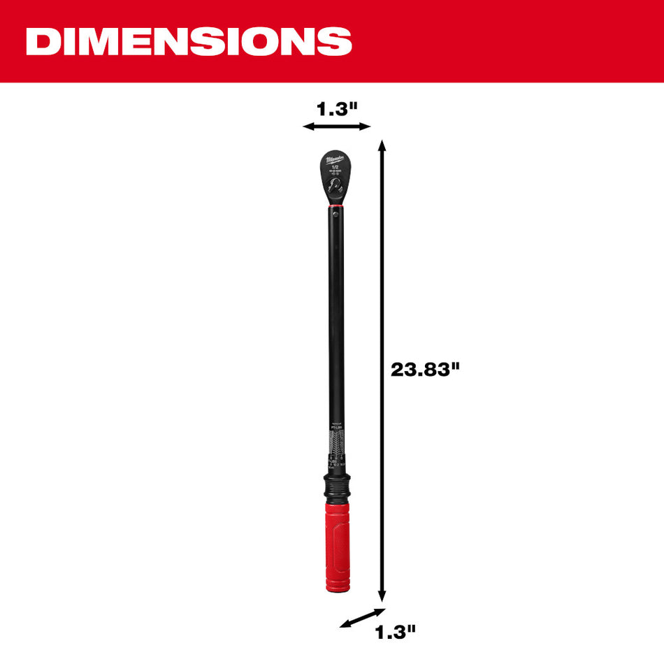 Milwaukee 48-22-9203, 1/2" Drive Click Torque Wrench (50-250 ft·lbf)