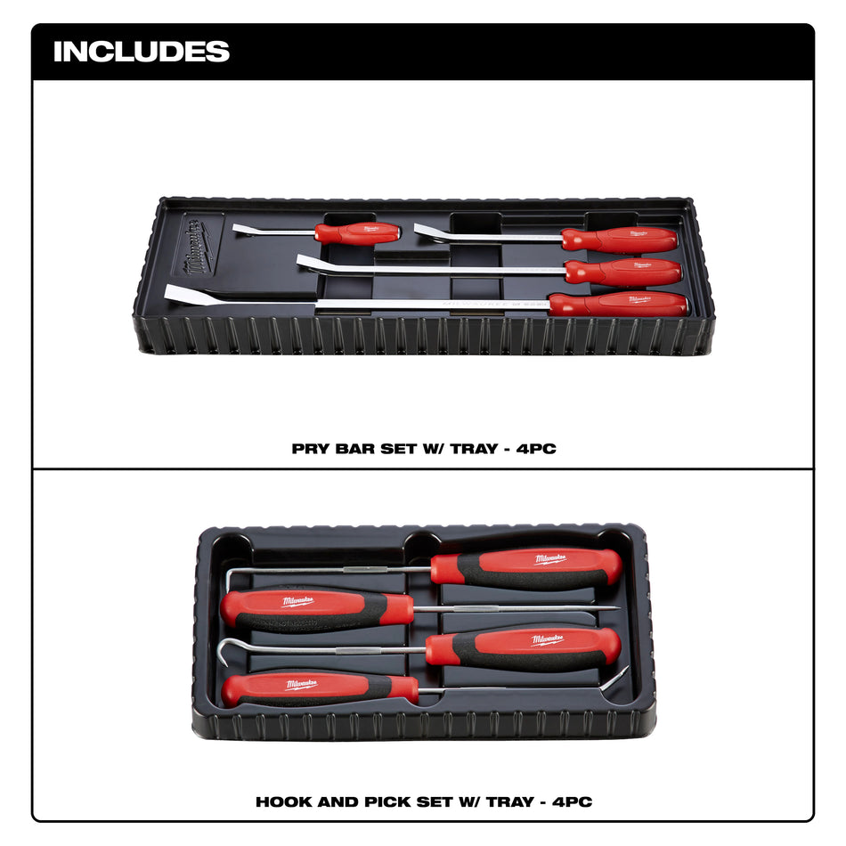 Milwaukee 48-22-9214, 4 pc Pry Bar Set