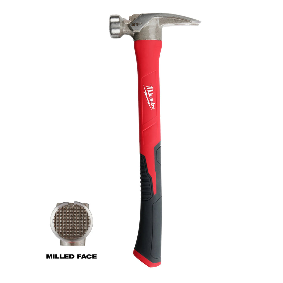 Milwaukee 48-22-9320, 21oz Milled Face Poly/Fiberglass Handle Hammer