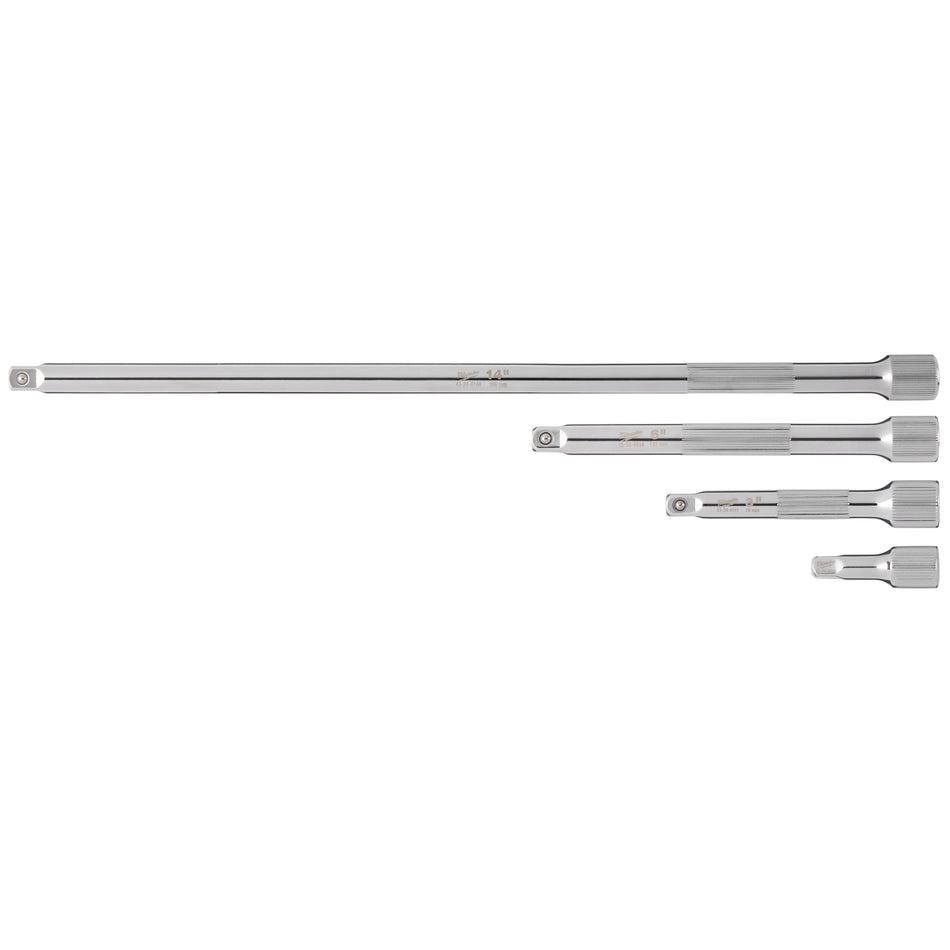 Milwaukee 48-22-9340, 4pc 1/4” Drive Socket Extension Set