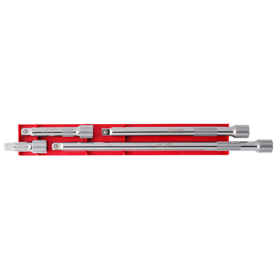Milwaukee 48-22-9342, 4pc 1/2” Drive Socket Extension Set