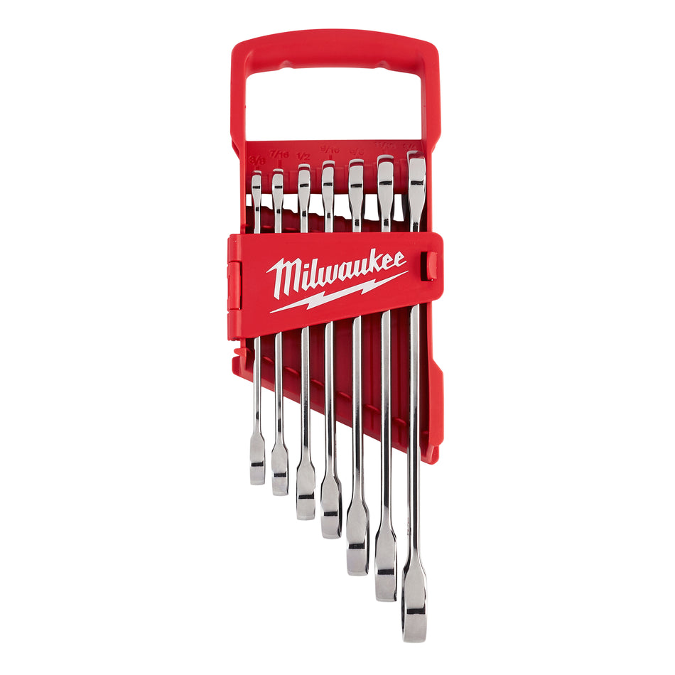 Milwaukee 48-22-9406, 7pc Ratcheting Combination Wrench Set (SAE)