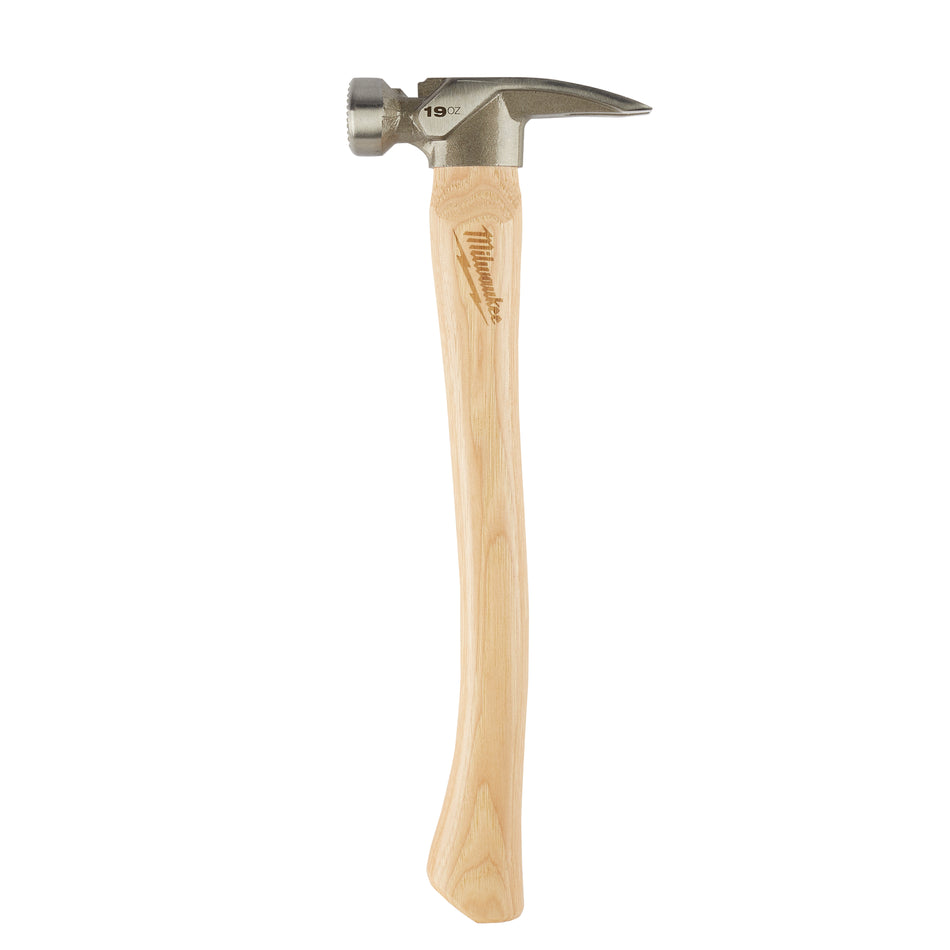 Milwaukee 48-22-9419, 19oz Milled Face Hickory Wood Framing Hammer