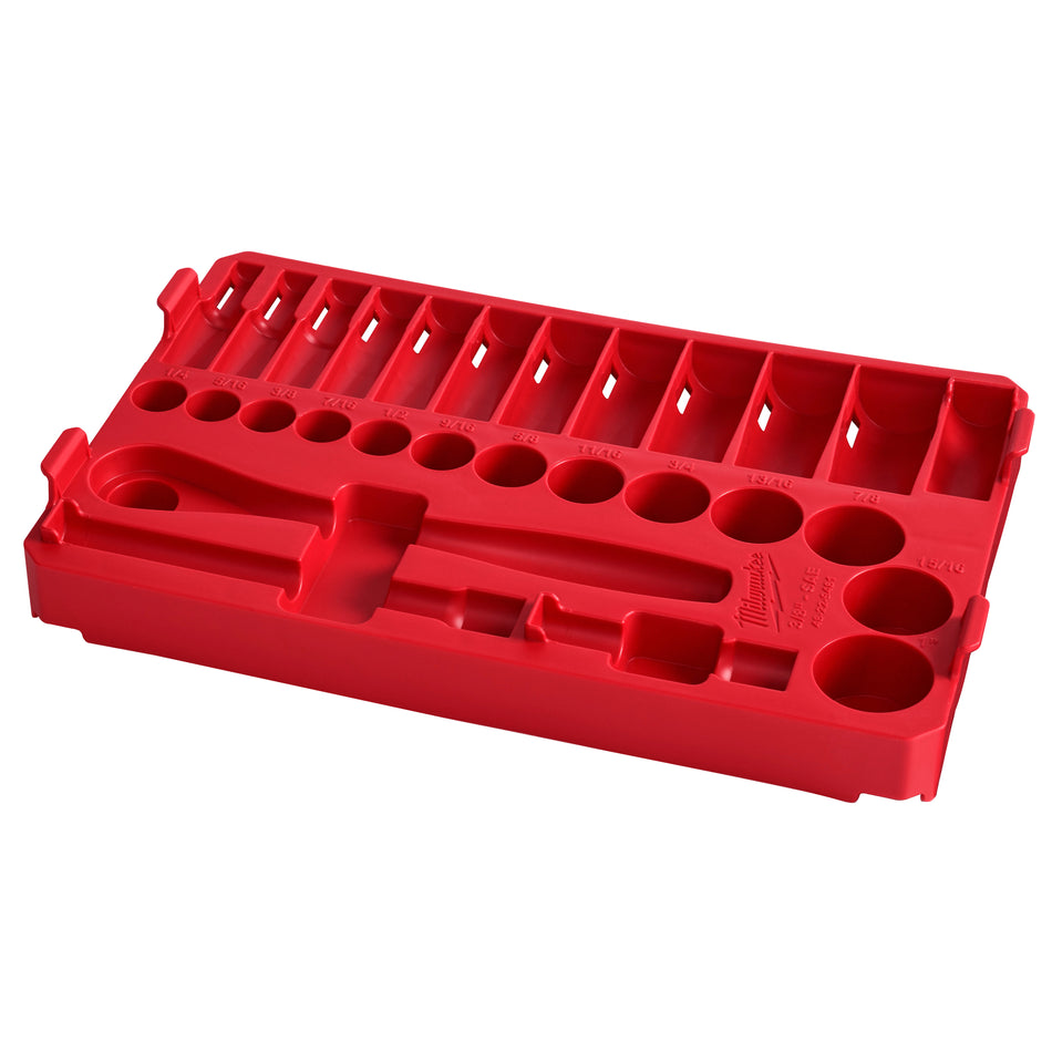 Milwaukee 48-22-9481, 3/8" 28 pc Ratchet and Socket Set in PACKOUT (SAE)