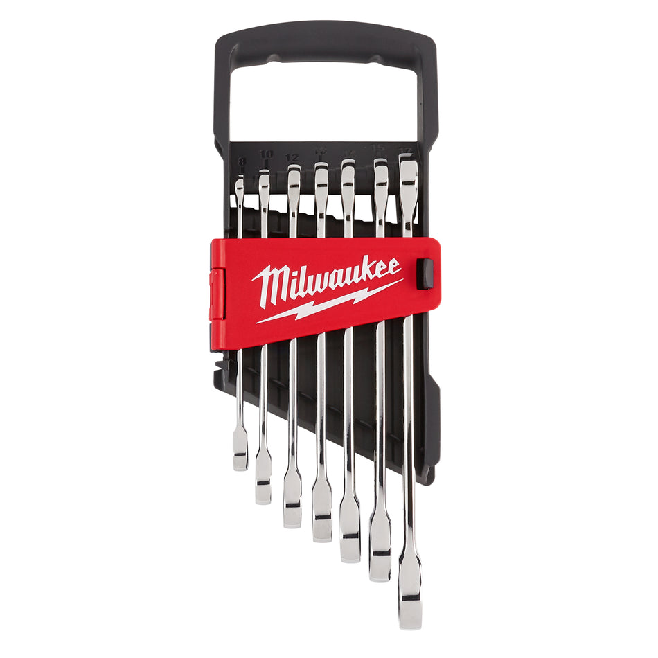 Milwaukee 48-22-9506, 7pc Ratcheting Combination Wrench Set - Metric