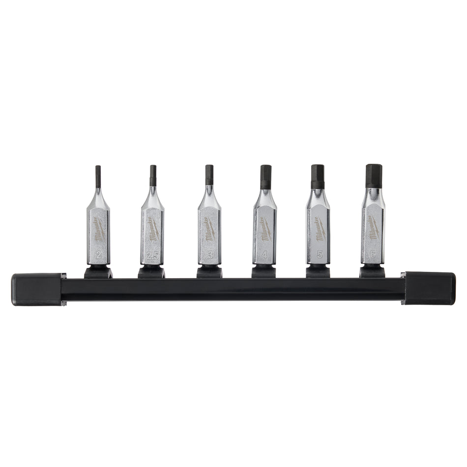 Milwaukee 48-22-9541, 6pc 1/4" Drive Hex Bit Socket Set - Metric
