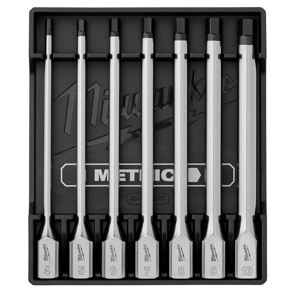 Milwaukee 48-22-9547, 7pc 3/8” Drive Long Hex Bit Socket Set - Metric