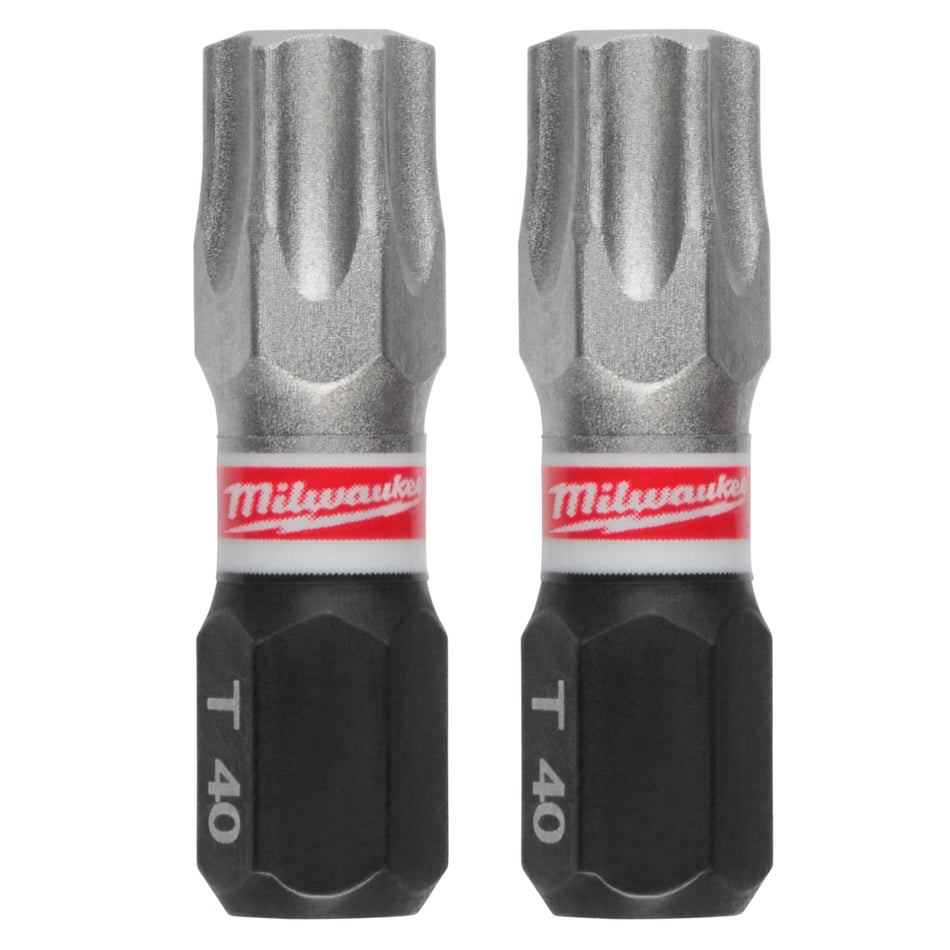 Milwaukee 48-32-4438, SHOCKWAVE™ Impact Duty 1" T40 INSERT BIT 2Pk