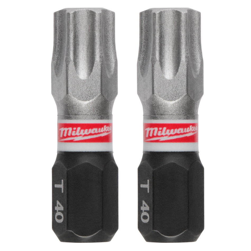 Milwaukee 48-32-4438, SHOCKWAVE™ Impact Duty 1" T40 INSERT BIT 2Pk