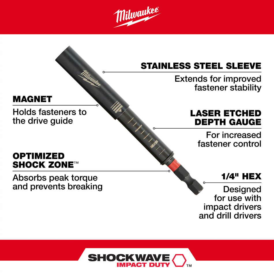 Milwaukee 48-32-4517, SHOCKWAVE 6" IMPACT DRIVE GUIDE