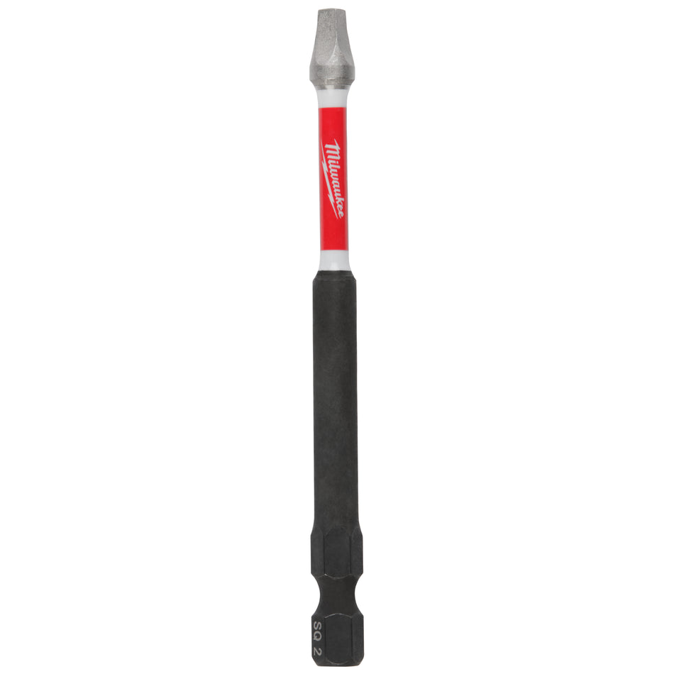 Milwaukee 48-32-4195, SHOCKWAVE 3-1/2" Impact Square Recess #2 Power Bits (25 PK)