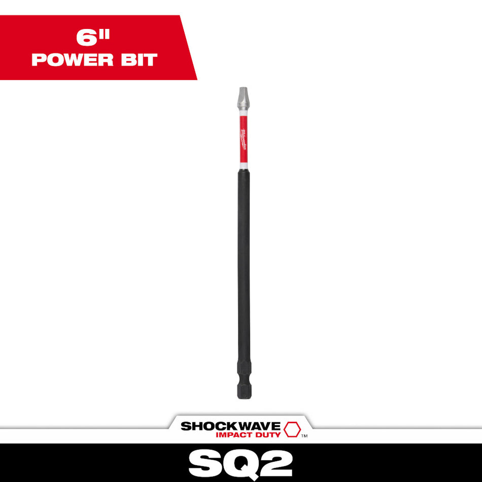 Milwaukee 48-32-4805, SHOCKWAVE 6" SQ2 IMPACT BIT