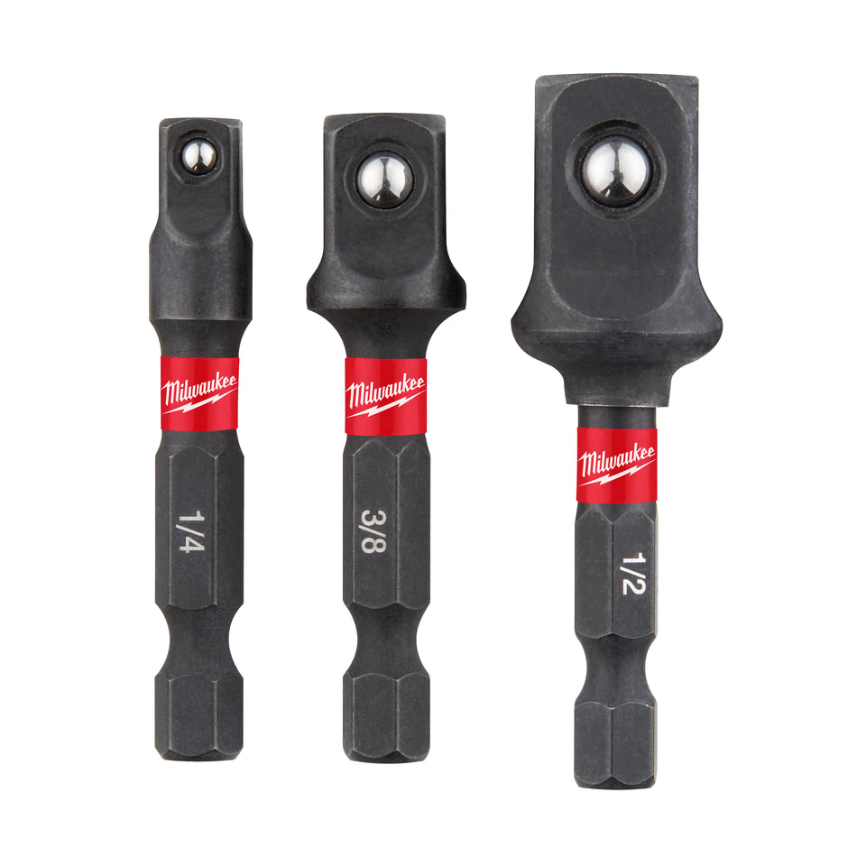 Milwaukee 48-32-5033, SHOCKWAVE 3PC Impact Socket Adapter Set