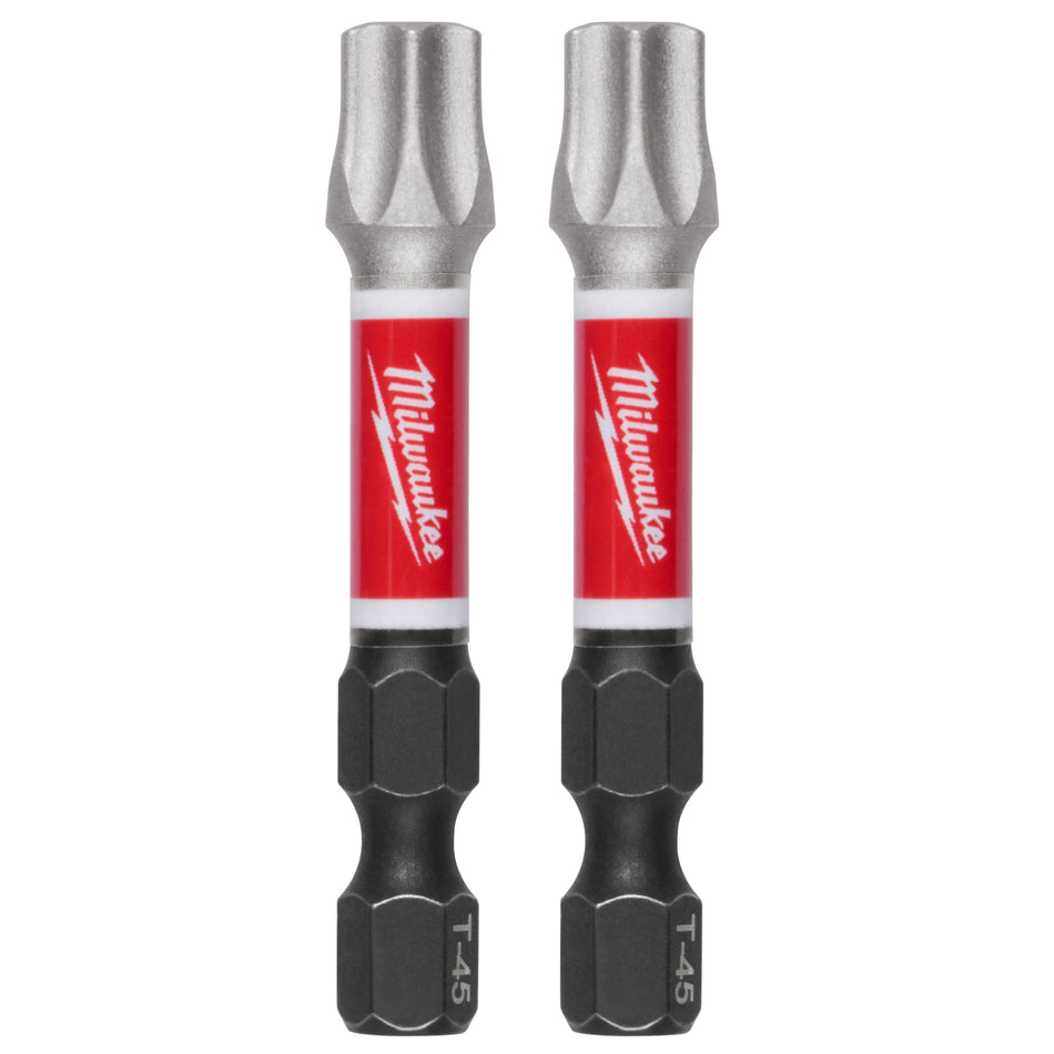 Milwaukee 48-32-6000, SHOCKWAVE™ Impact Duty 2" T45 Impact Bits 2Pk