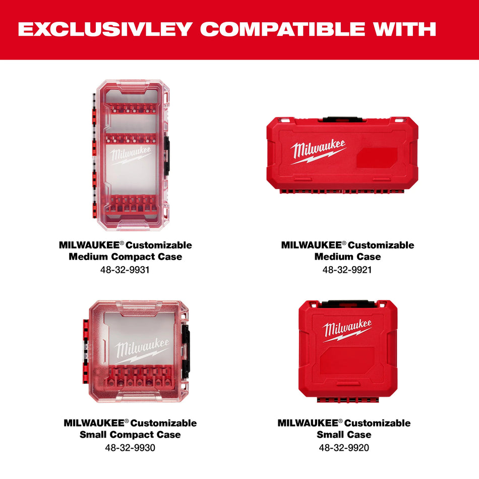 Milwaukee 48-32-9933, Small & Medium Case Rows for Impact Driver Accessories 5PK