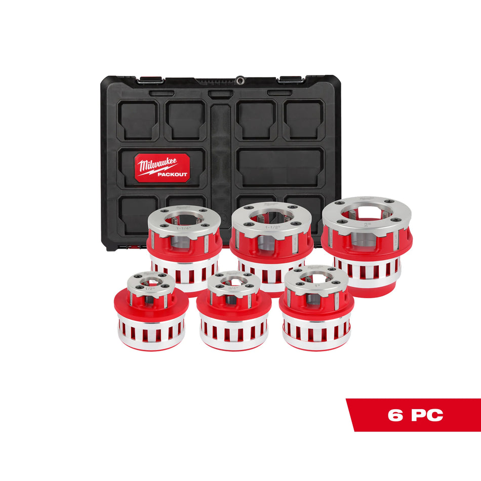 Milwaukee 48-36-1060, 1/2"-2" HIGH SPEED NPT Portable Pipe Threading Forged Aluminum Die Head Kit
