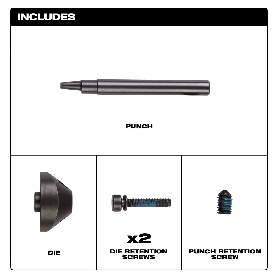Milwaukee 48-44-0272, M12 FUEL™ 16 Ga Nibbler Punch & Die Set