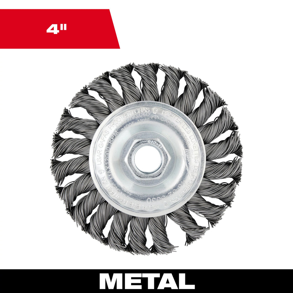 Milwaukee 48-52-5030, 4" Cable Twist Knot Wheel