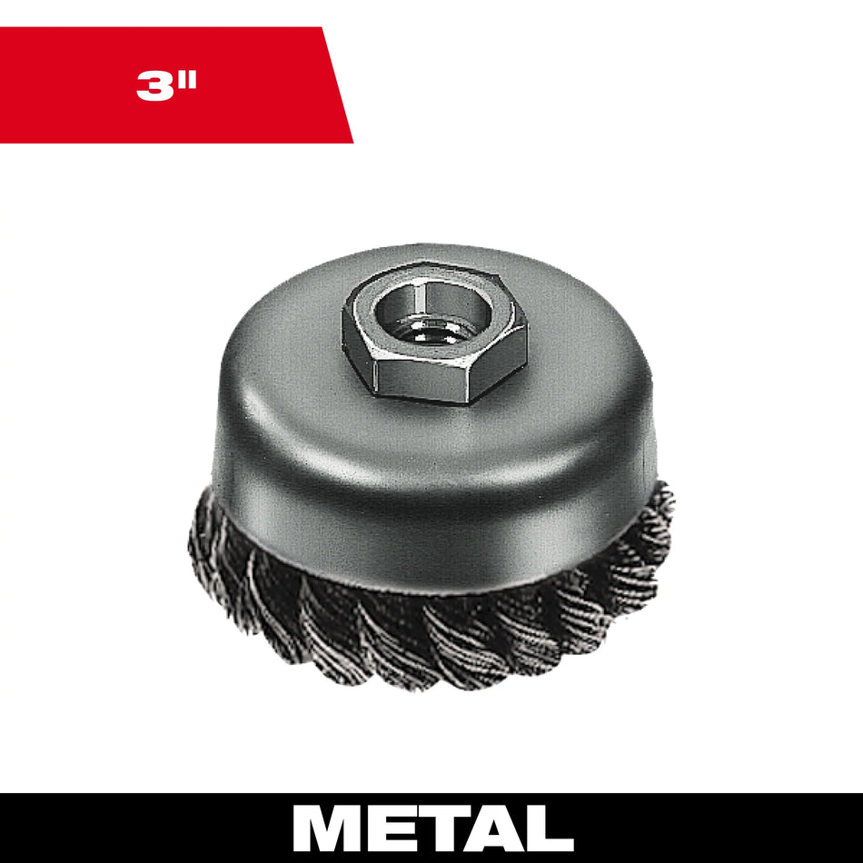 Milwaukee 48-52-5040, 3" Knot Cup Brush