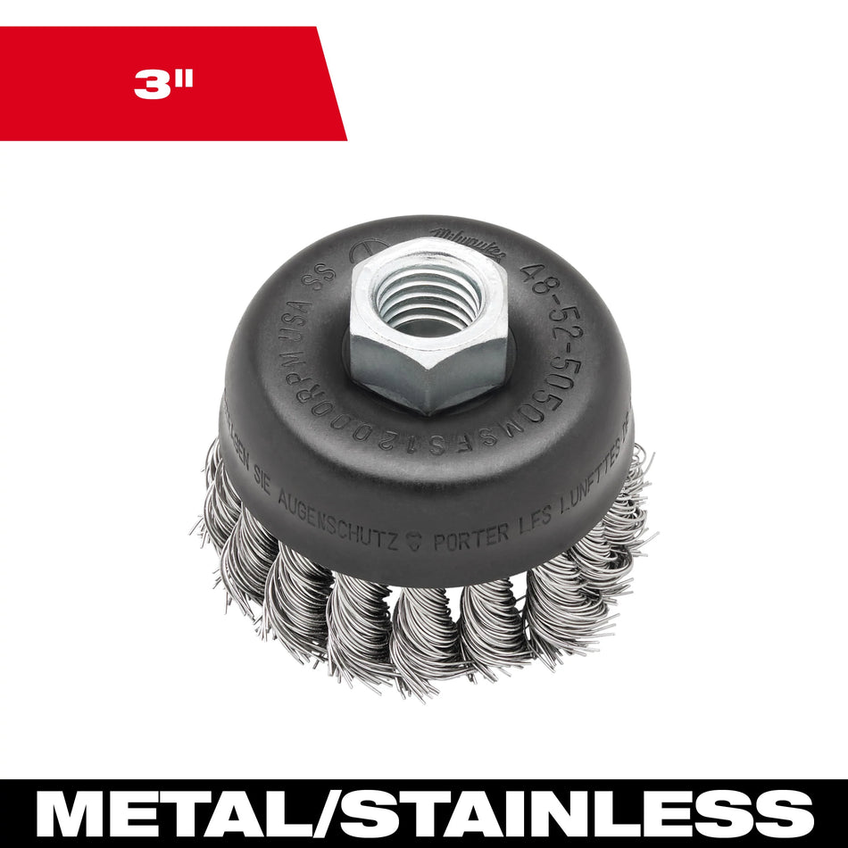 Milwaukee 48-52-5050, 3" Knot Cup Brush