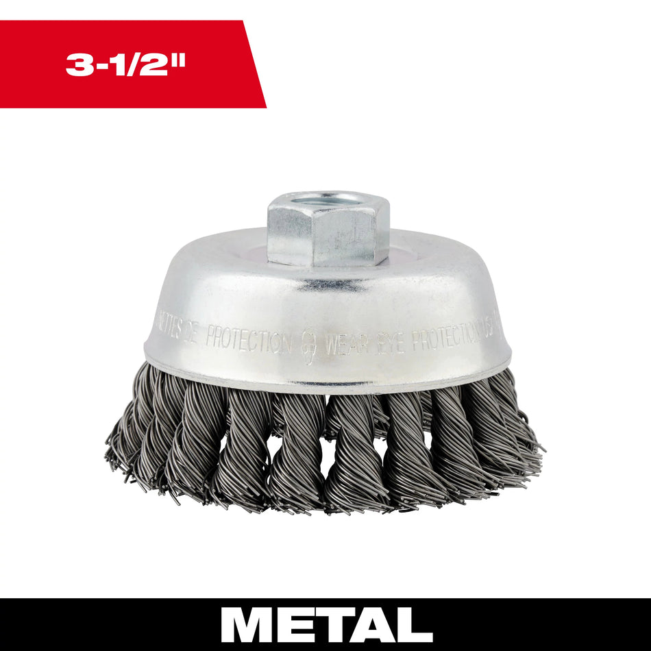 Milwaukee 48-52-5067, 3-1/2" Knot Cup Brush