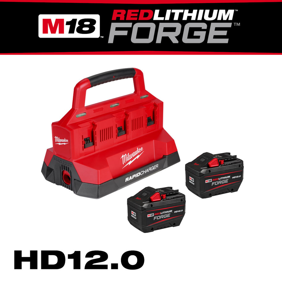 Milwaukee 48-59-1842F, M18 FORGE HD12.0 Battery & PACKOUT™ Charger Starter Kit