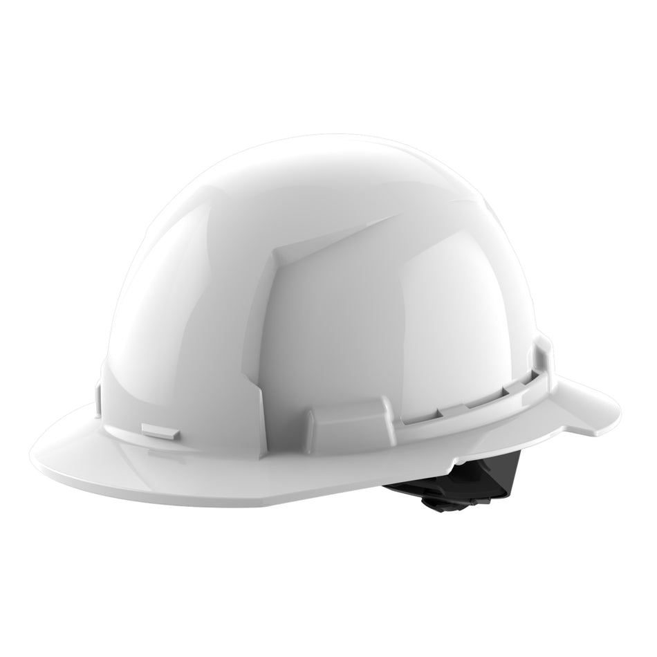 Milwaukee 48-73-1101, BOLT™ White Full Brim Hard Hat w/4pt Ratcheting Suspension (USA) - Type 1, Class E