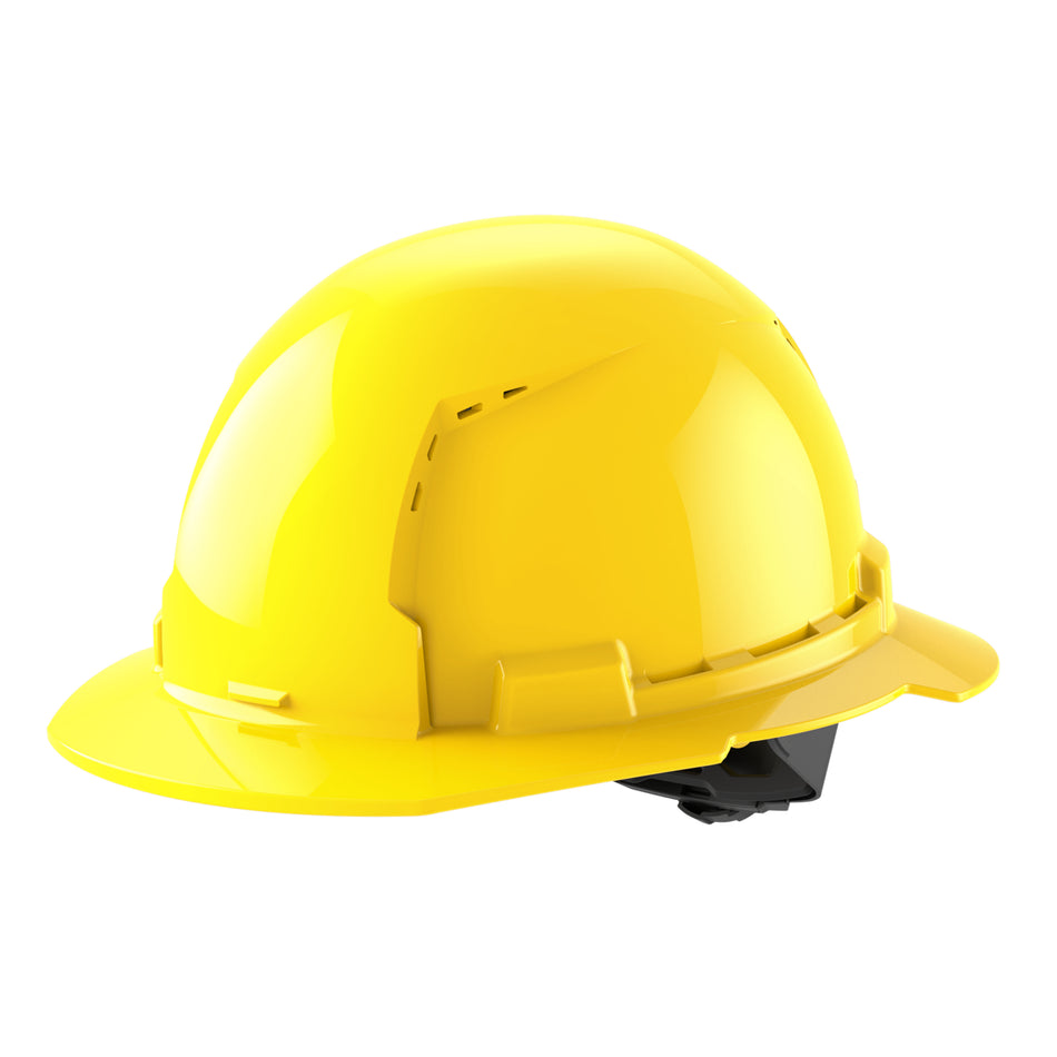Milwaukee 48-73-1203, BOLT™ Yellow Full Brim Vented Hard Hat w/4pt Ratcheting Suspension (USA) - Type 1, Class C