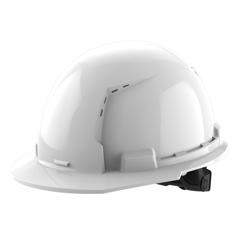 Milwaukee 48-73-1220, BOLT™ White Front Brim Vented Hard Hat w/6pt Ratcheting Suspension (USA) - Type 1, Class C