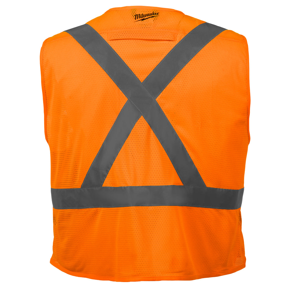 Milwaukee 48-73-5072, High Visibility Orange Safety Vest - L/XL (CSA)