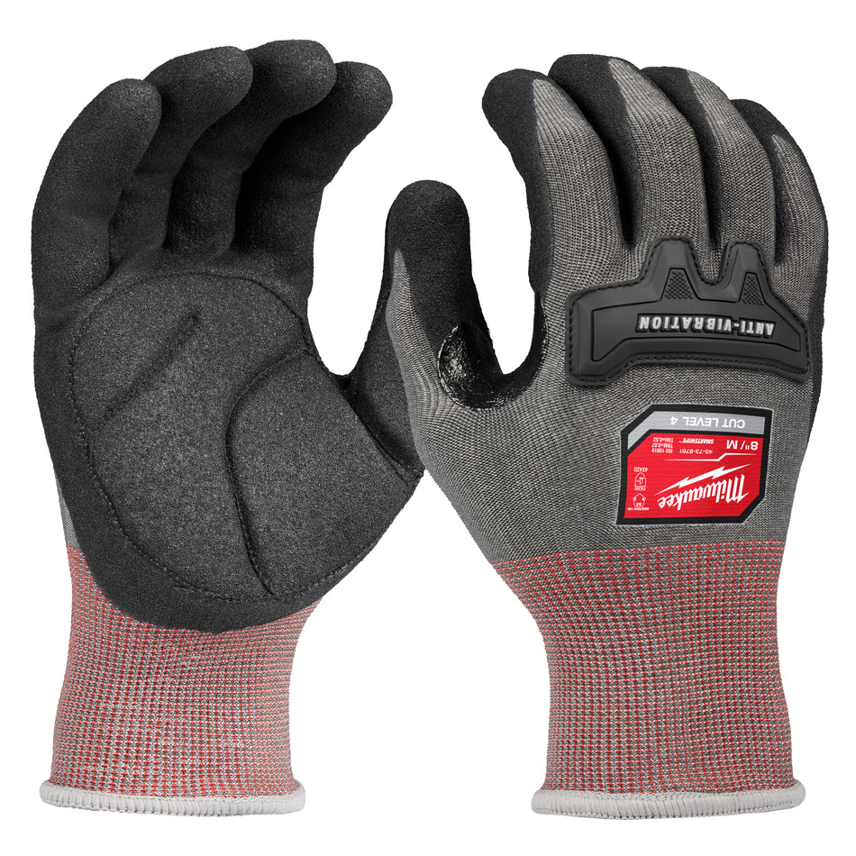 Milwaukee Anti-Vibration Cut Level 4 High Dexterity Nitrile Dipped Gloves