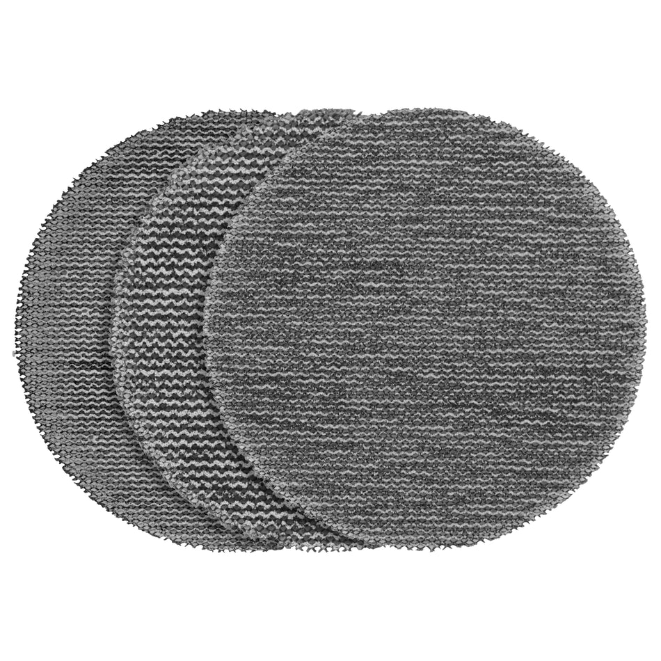 Milwaukee 48-80-6405, 3” Assorted 80, 120, 180 Grit Mesh Sanding Discs with POWERGRID™ Tear Resistant Mesh – 12 pk + Pad Saver