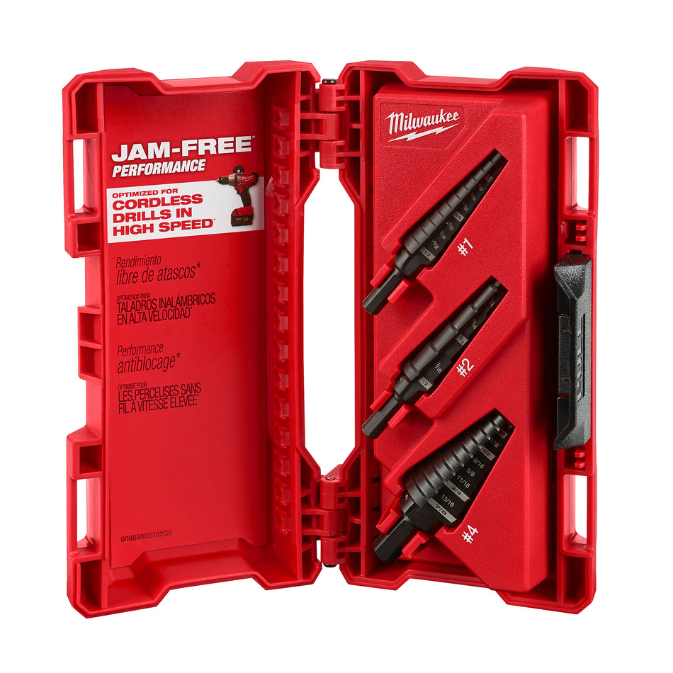 Milwaukee 48-89-9221, 3 pc Step Drill Bit Set