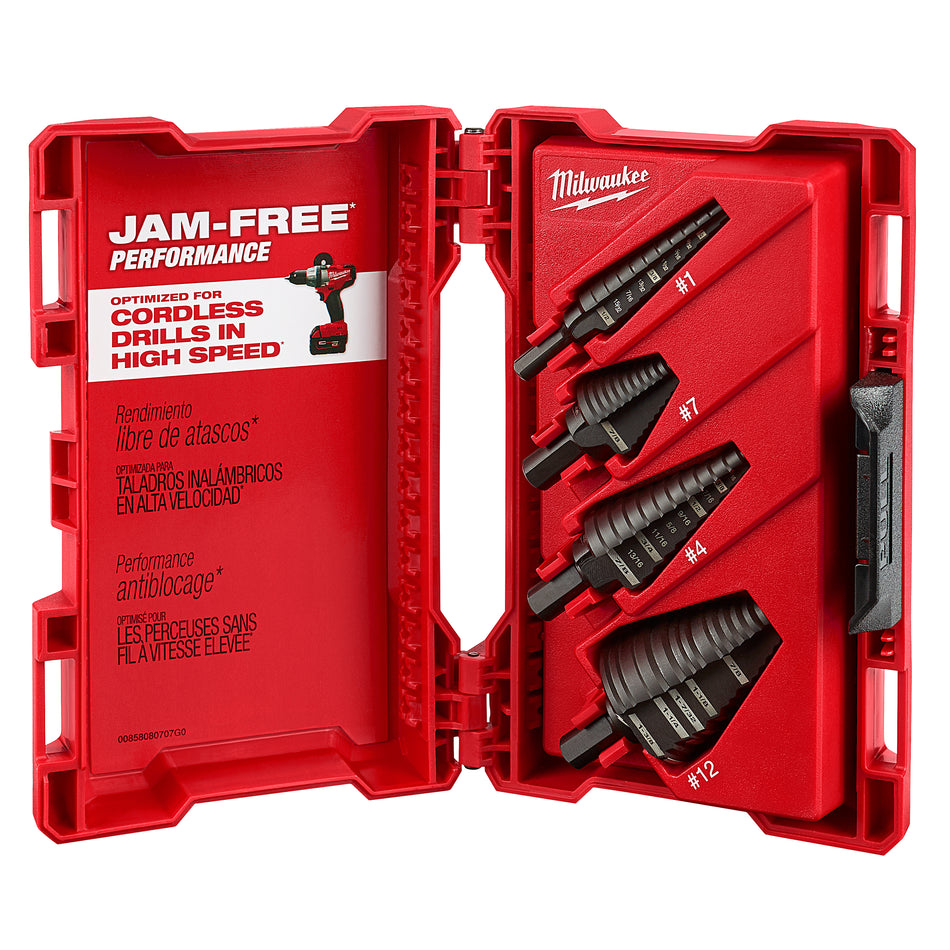 Milwaukee 48-89-9223, 4 pc Step Drill Bit Set