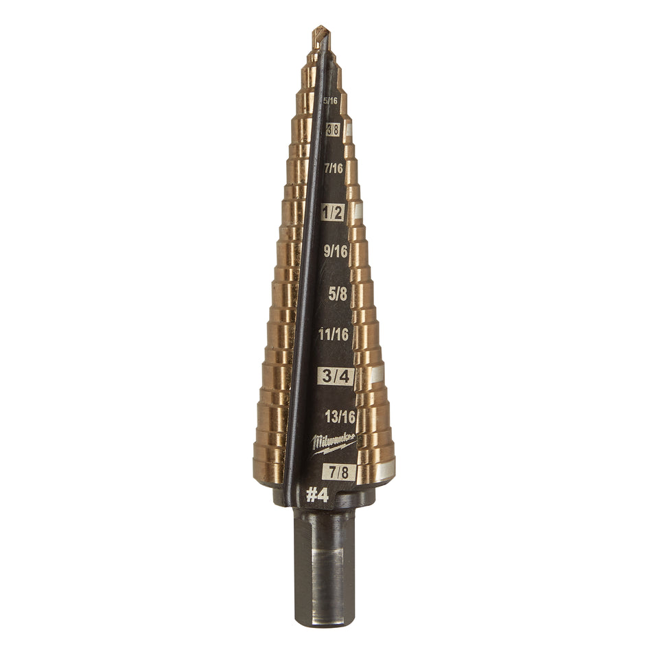 Milwaukee 48-89-9284, Cobalt Step Drill Bit #4 (3/16-7/8")