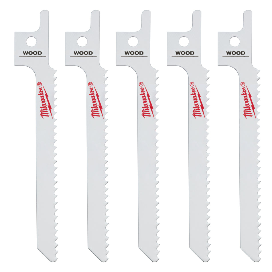 Milwaukee 49-00-5310, M12 Hackzall Blade-Wood Scroll (5/pkg)