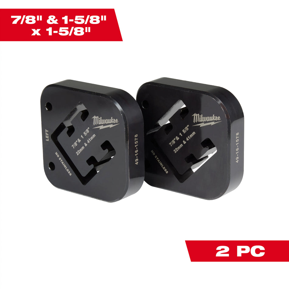 Milwaukee 49-16-1578, 7/8" & 1-5/8" x 1-5/8" Combination Strut Shearing Dies