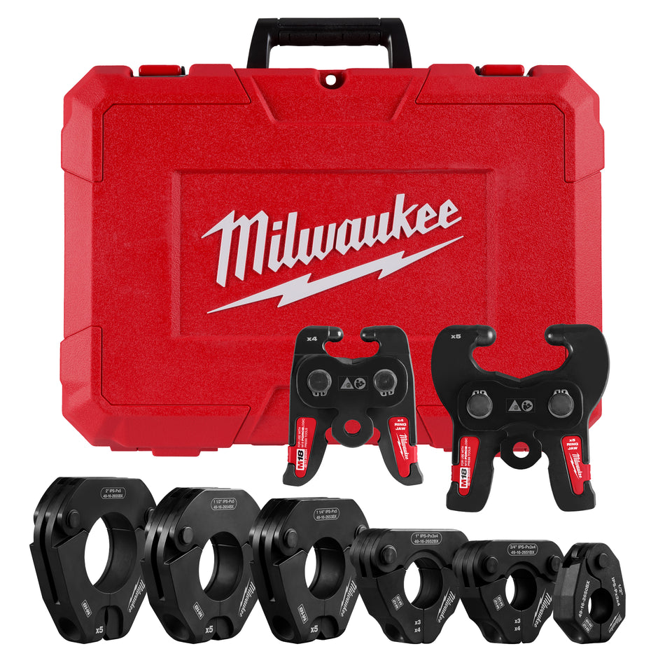 Milwaukee 49-16-2697X, 1/2" - 2" IPS-P Pivoting Press Ring Kit for M18™ FORCE LOGIC™ Press Tools