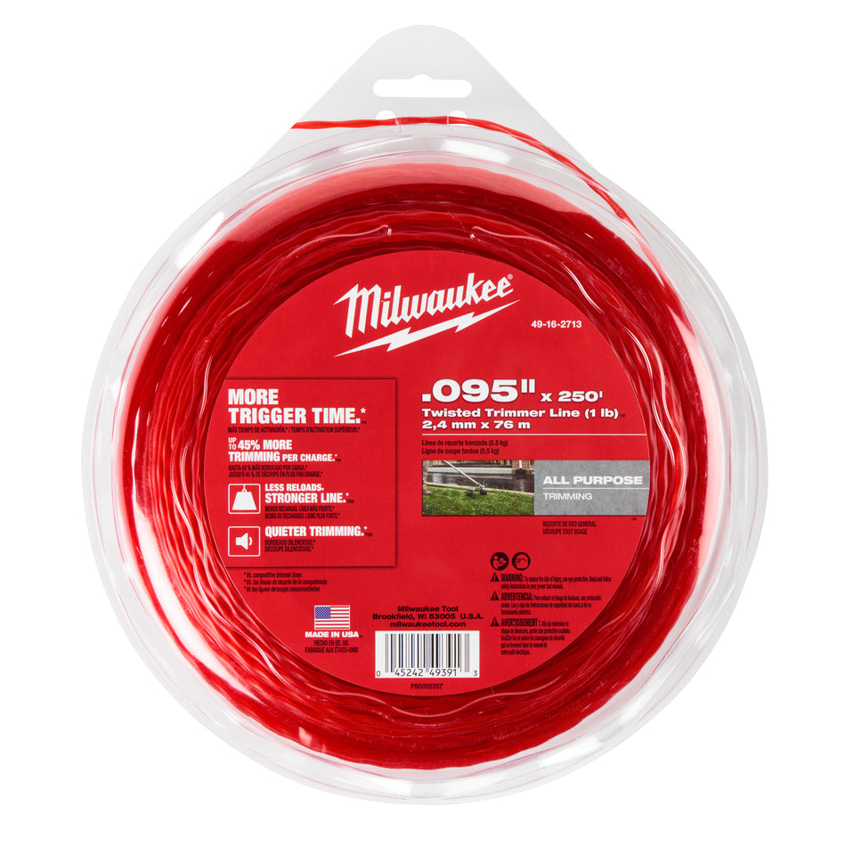 Milwaukee 49-16-2713, .095" x 250' Trimmer Line