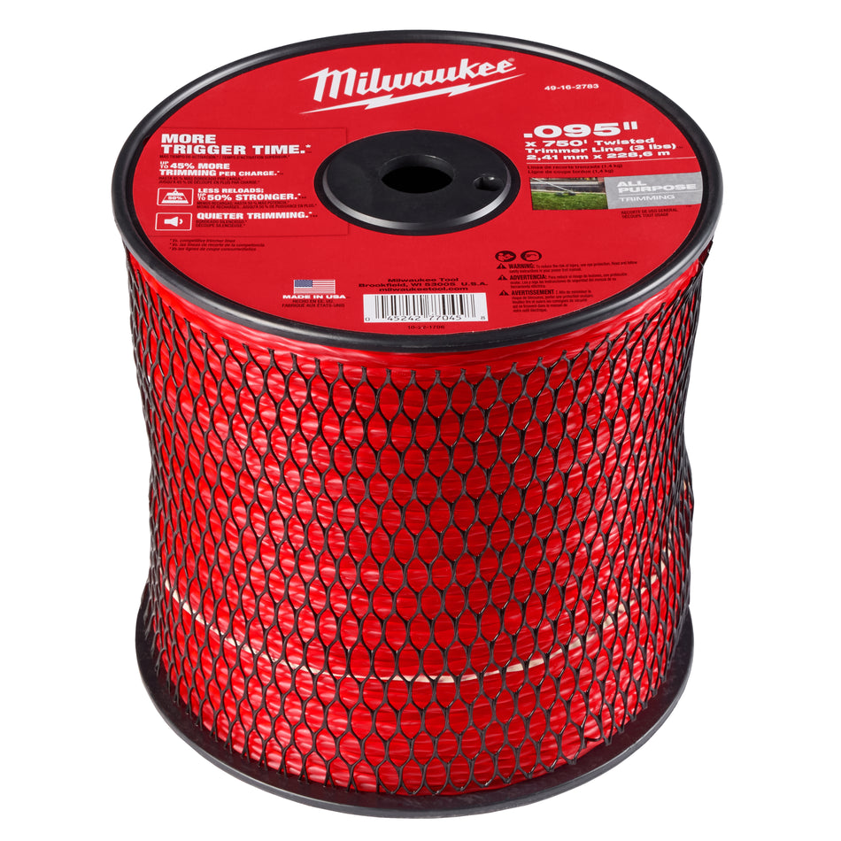 Milwaukee 49-16-2783, 750' Spool of .095″ Trimmer Line